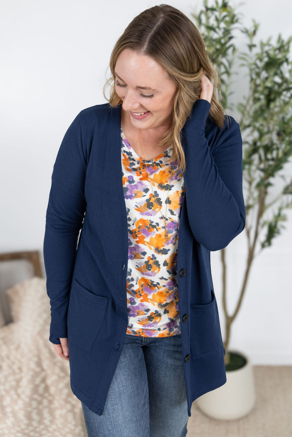 Cori Cardigan in Navy