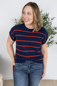 Striped Sweater Top in Navy