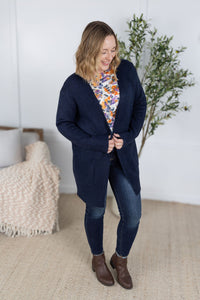 Madison Cozy Cardigan in Navy