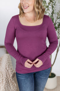 Alyssa Long Sleeve Top in Mulberry