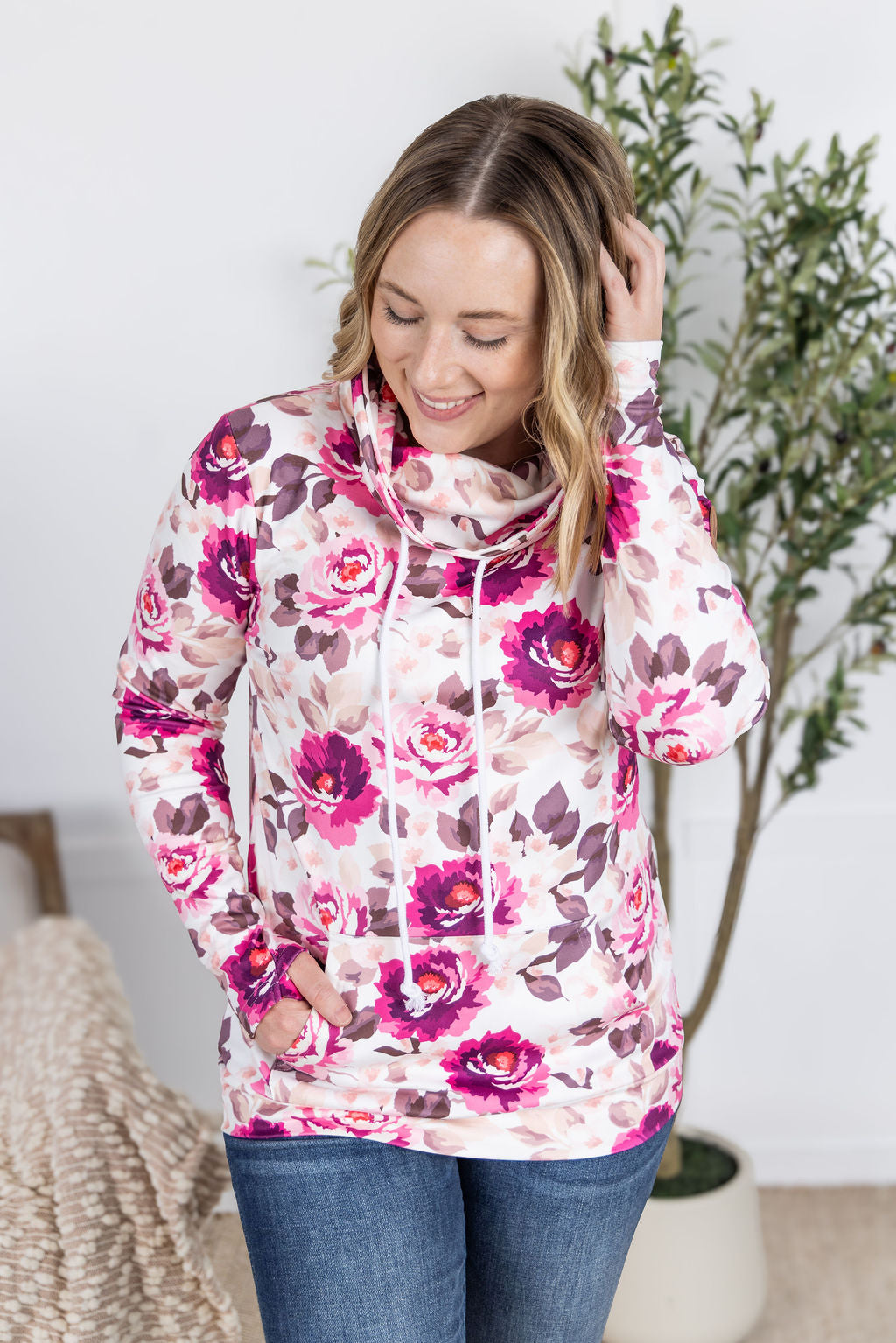 Soft Funnel Neck in Autumn Blossom