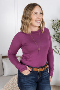 Blair Long Sleeve Top in  Mulberry