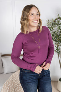 Blair Long Sleeve Top in  Mulberry