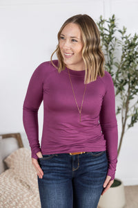 Blair Long Sleeve Top in  Mulberry