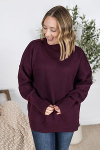 Aurora Cozy Sweater in Burgundy