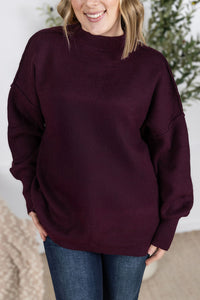 Aurora Cozy Sweater in Burgundy