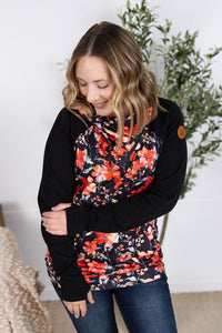 Zoey ZipCowl Sweatshirt in Sunset Floral