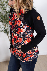 Zoey ZipCowl Sweatshirt in Sunset Floral