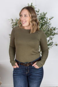 Blair Long Sleeve Top in Olive