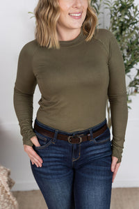 Blair Long Sleeve Top in Olive