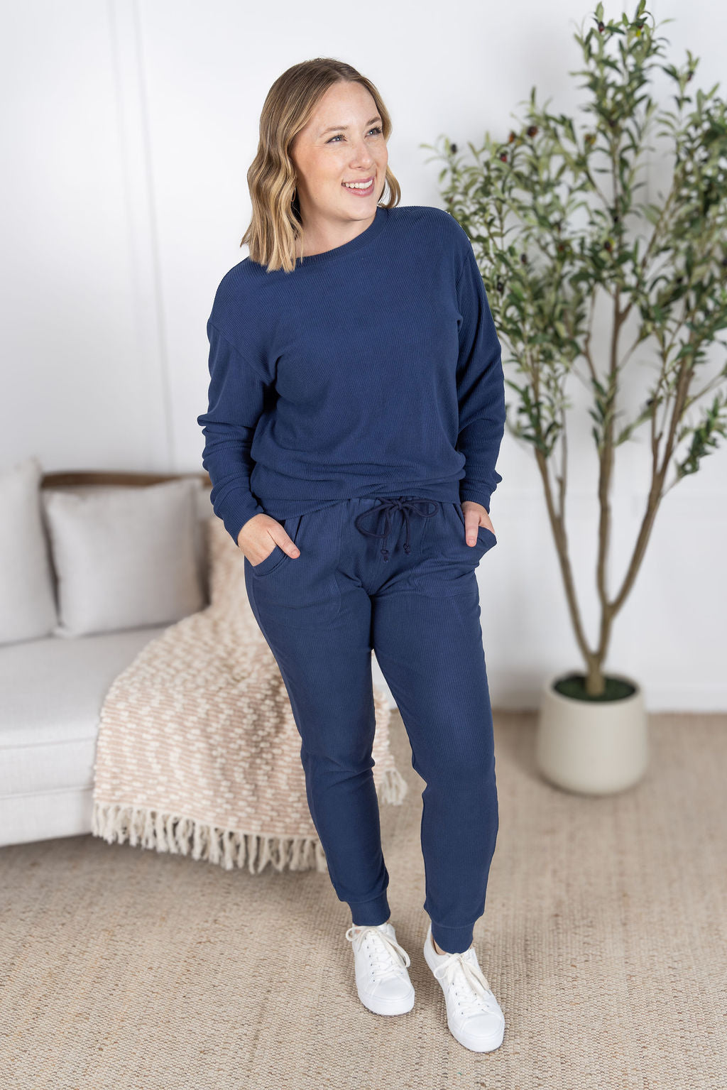 Corrine Joggers in Navy