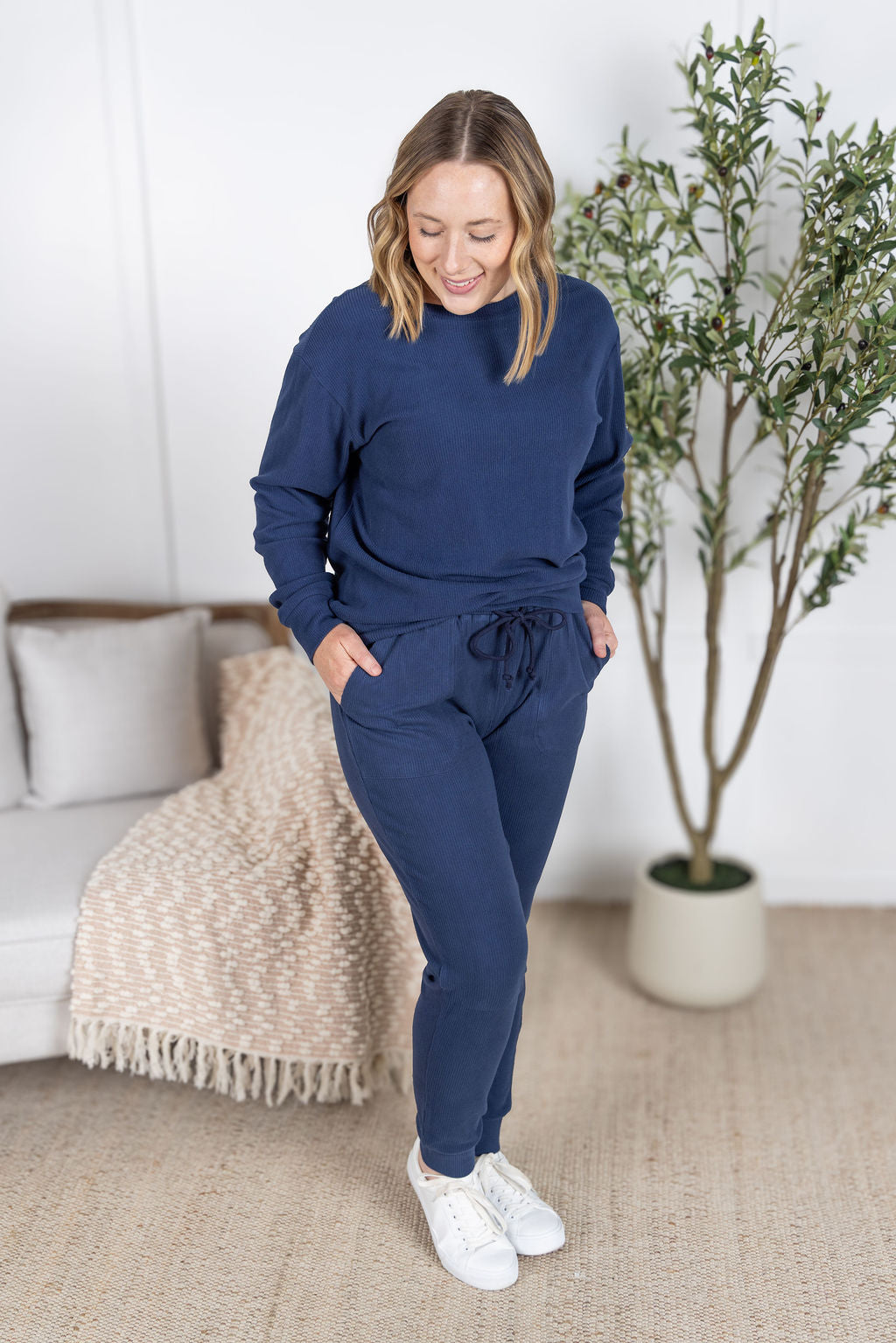 Corrine Joggers in Navy