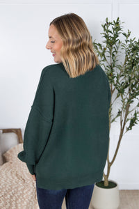 Aurora Cozy Sweater in Hunter Green