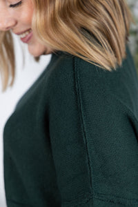 Aurora Cozy Sweater in Hunter Green