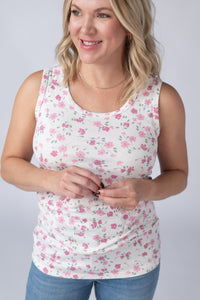 Ava Tank in Pretty in Pink Floral