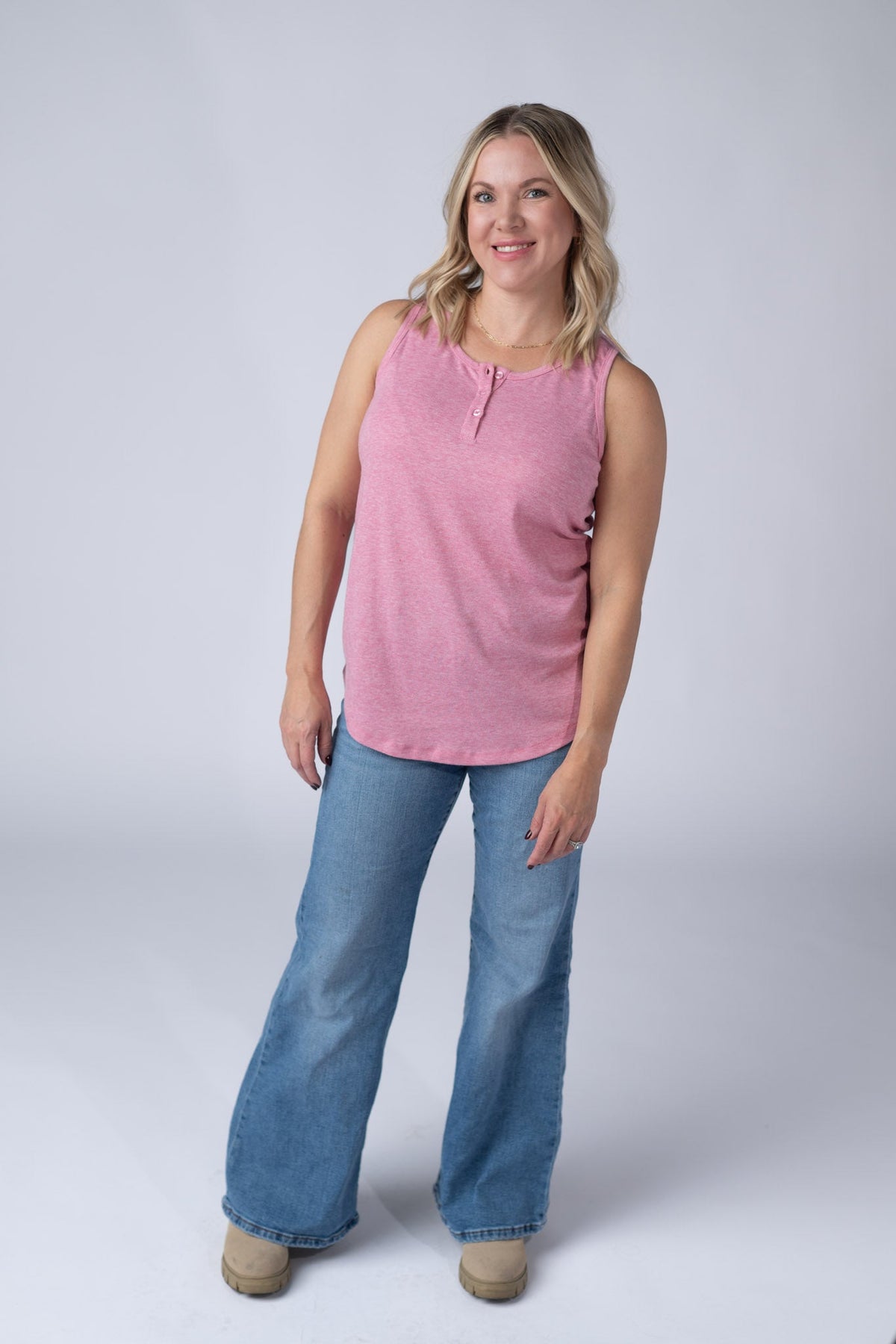Alison Henley Tank in Rose
