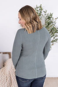 Georgia Long Sleeve Top in Dusty Jade