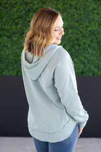 Vintage Wash Beach Hoodie in Seabreeze