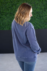 Vintage Wash Pocket Pullover in Nautical Navy
