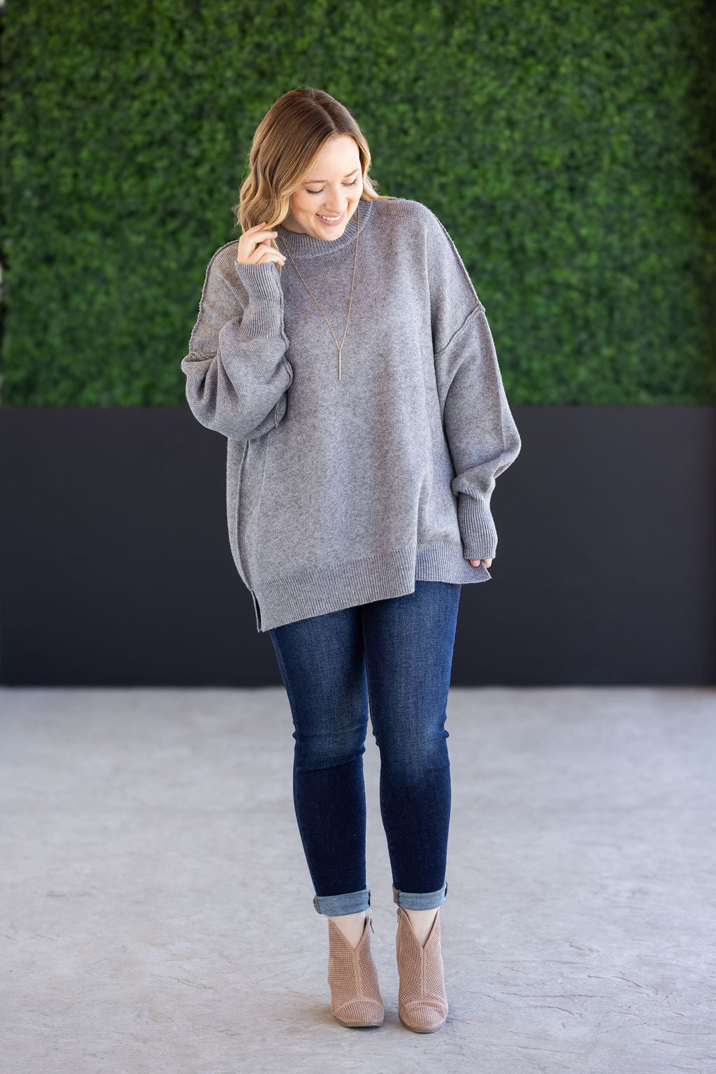 Aurora Cozy Sweater in Grey