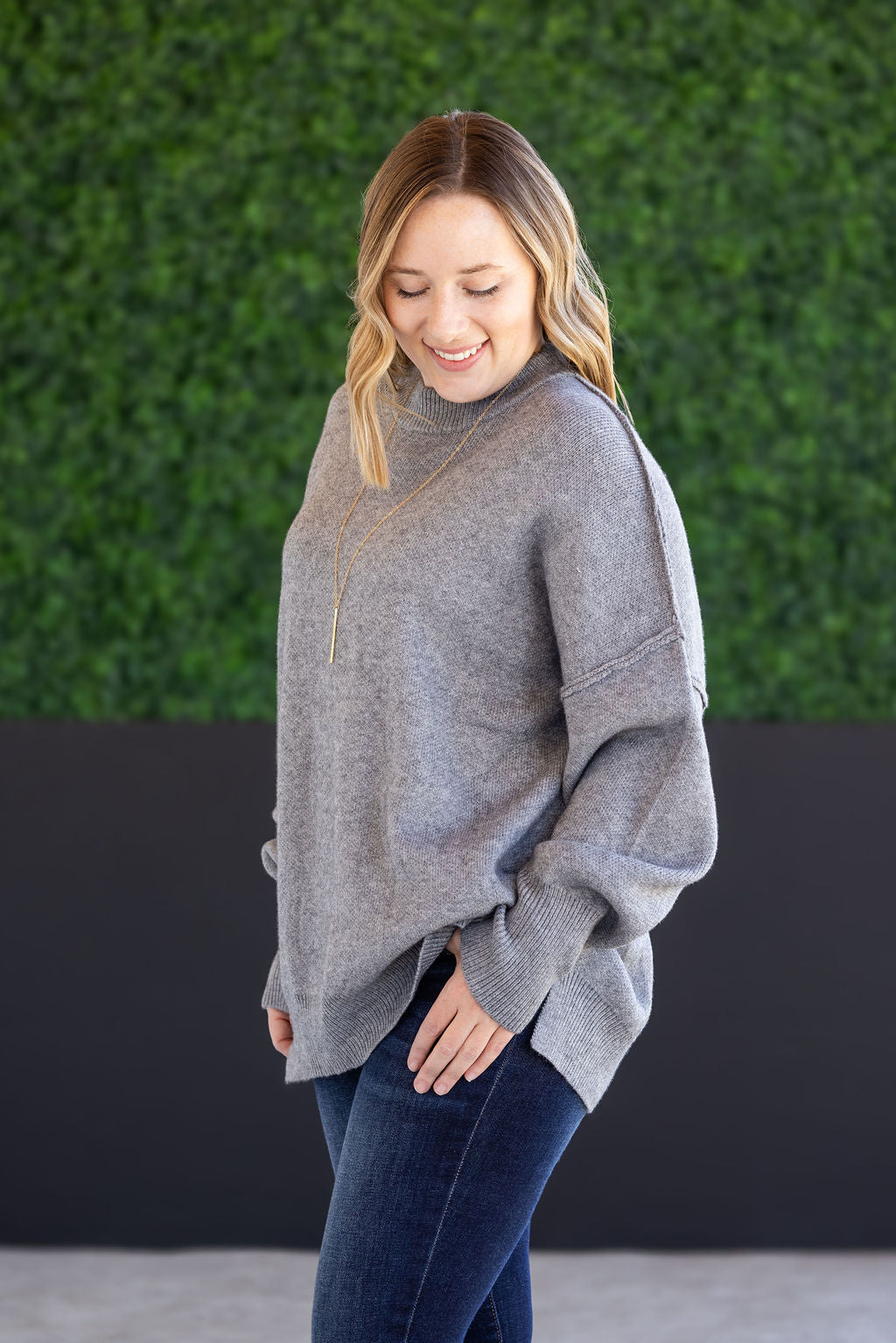 Aurora Cozy Sweater in Grey