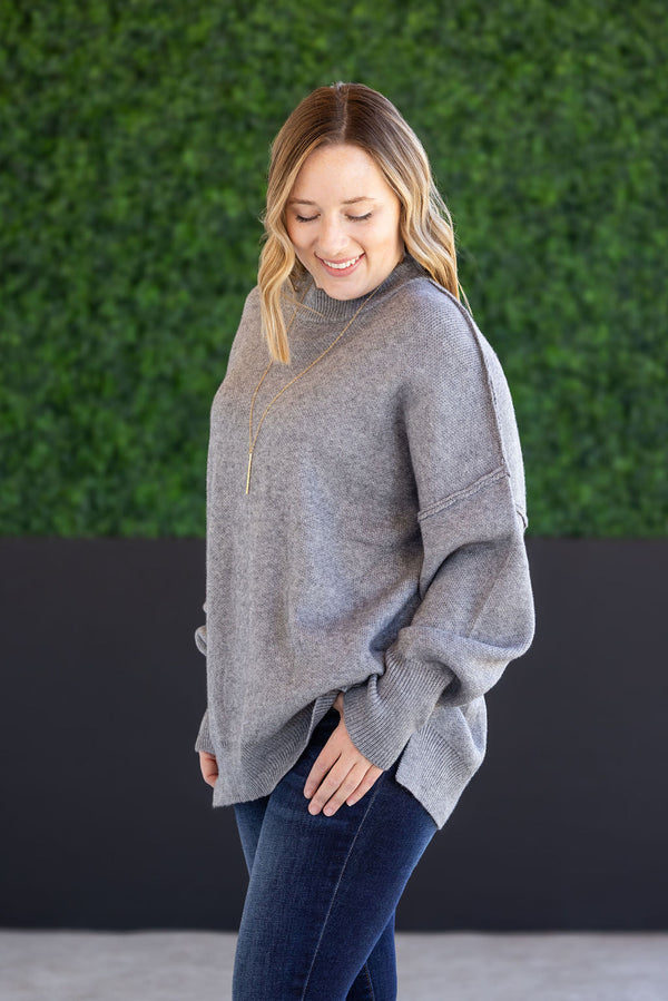 Aurora Cozy Sweater in Grey