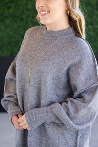Aurora Cozy Sweater in Grey
