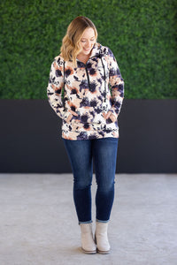 Soft HalfZip Hoodie in Neutral Abstract