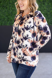 Soft HalfZip Hoodie in Neutral Abstract