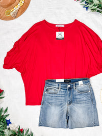 Darcy Dolman Top in Red
