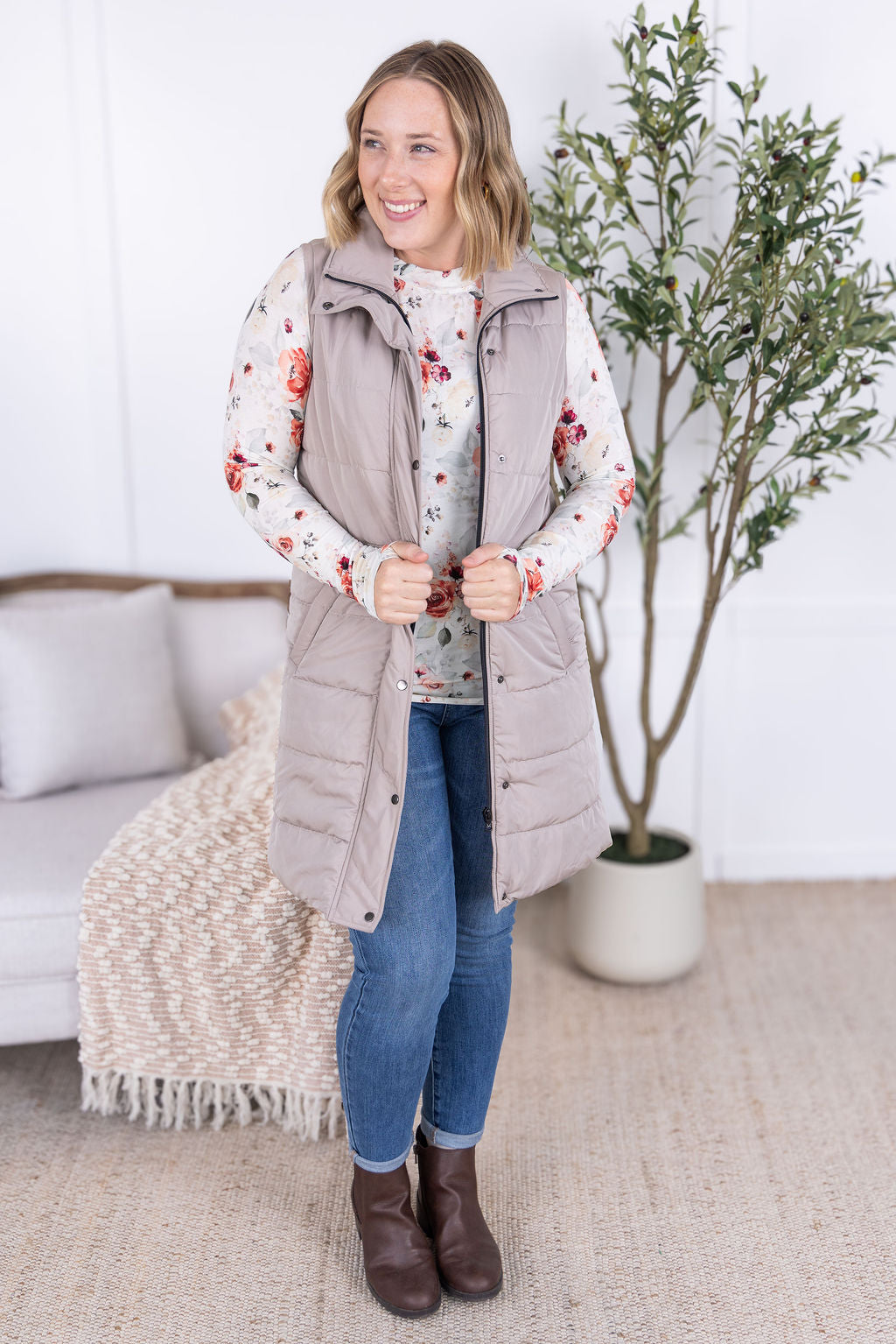 Blair Long Sleeve Top in Pink Bloom