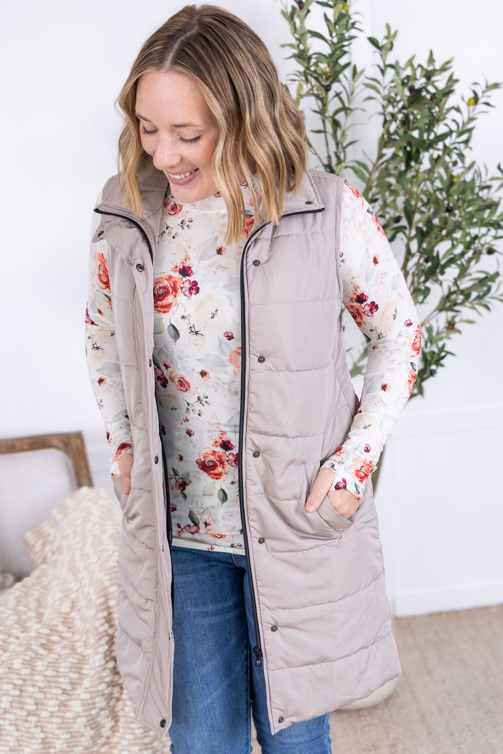 Blair Long Sleeve Top in Pink Bloom