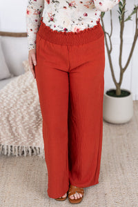 Presley Palazzo Pants in Brick