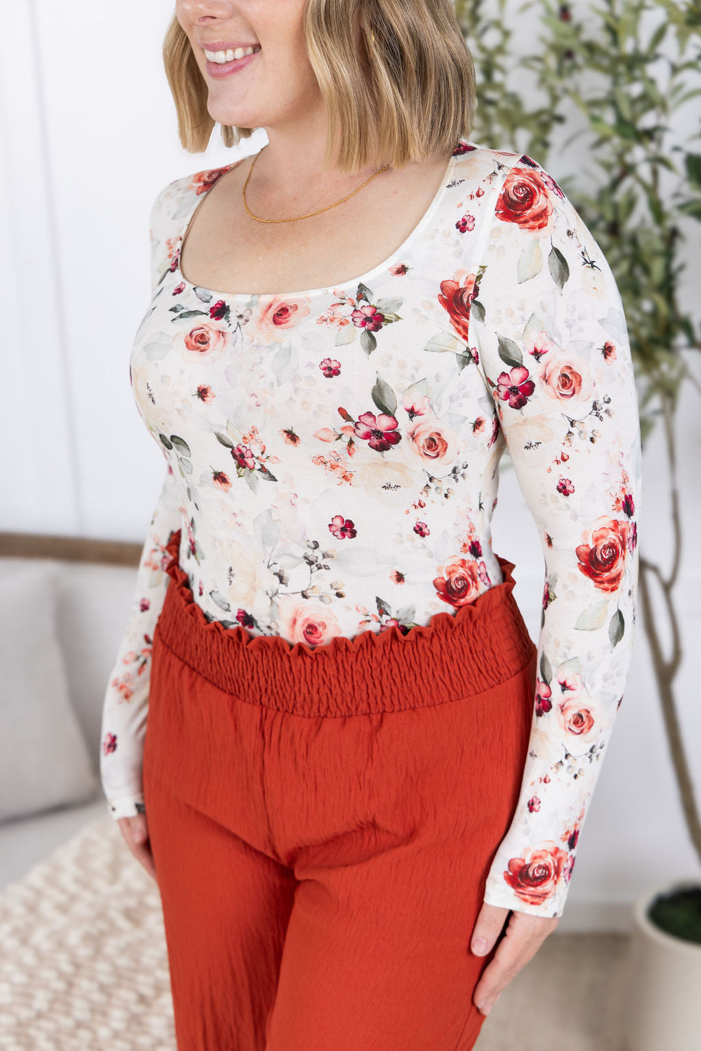 Presley Palazzo Pants in Brick