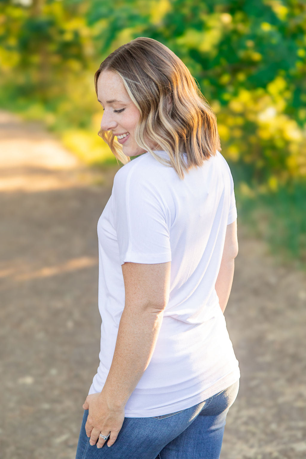 Chloe Cozy Tee in White