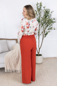 Presley Palazzo Pants in Brick