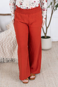 Presley Palazzo Pants in Brick