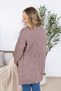 Brooks Button Sweater Cardigan in Light Mocha