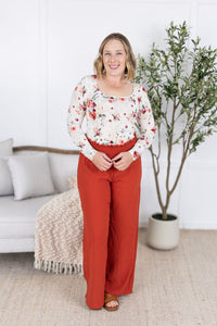 Presley Palazzo Pants in Brick