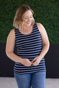 Tiffany Tank in Navy and White Stripes