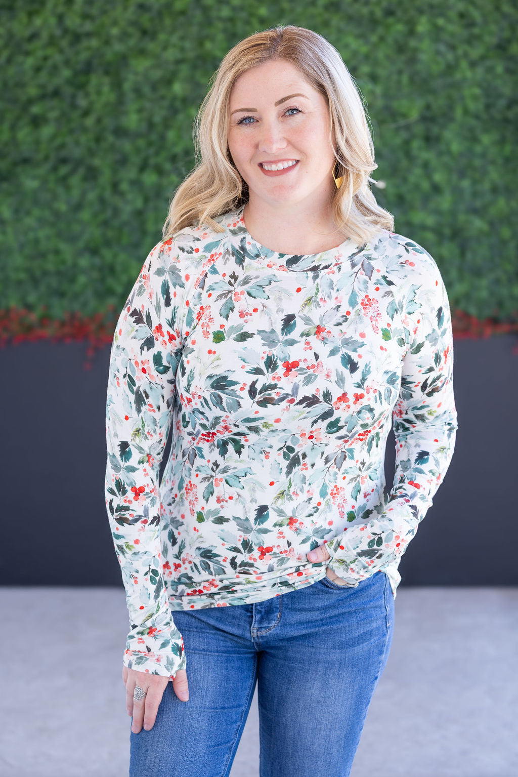 Blair Long Sleeve Top in Winter Berry