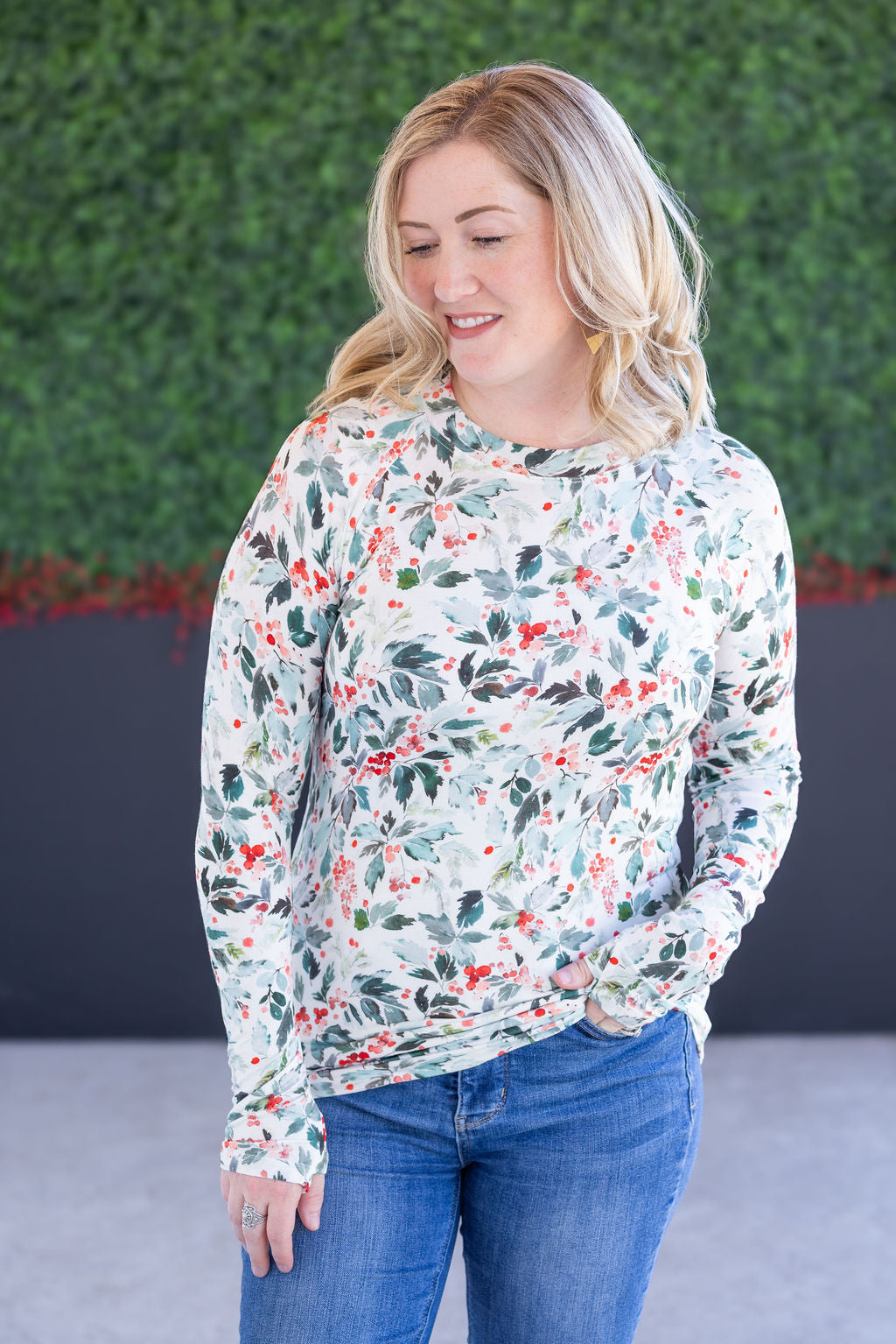 Blair Long Sleeve Top in Winter Berry