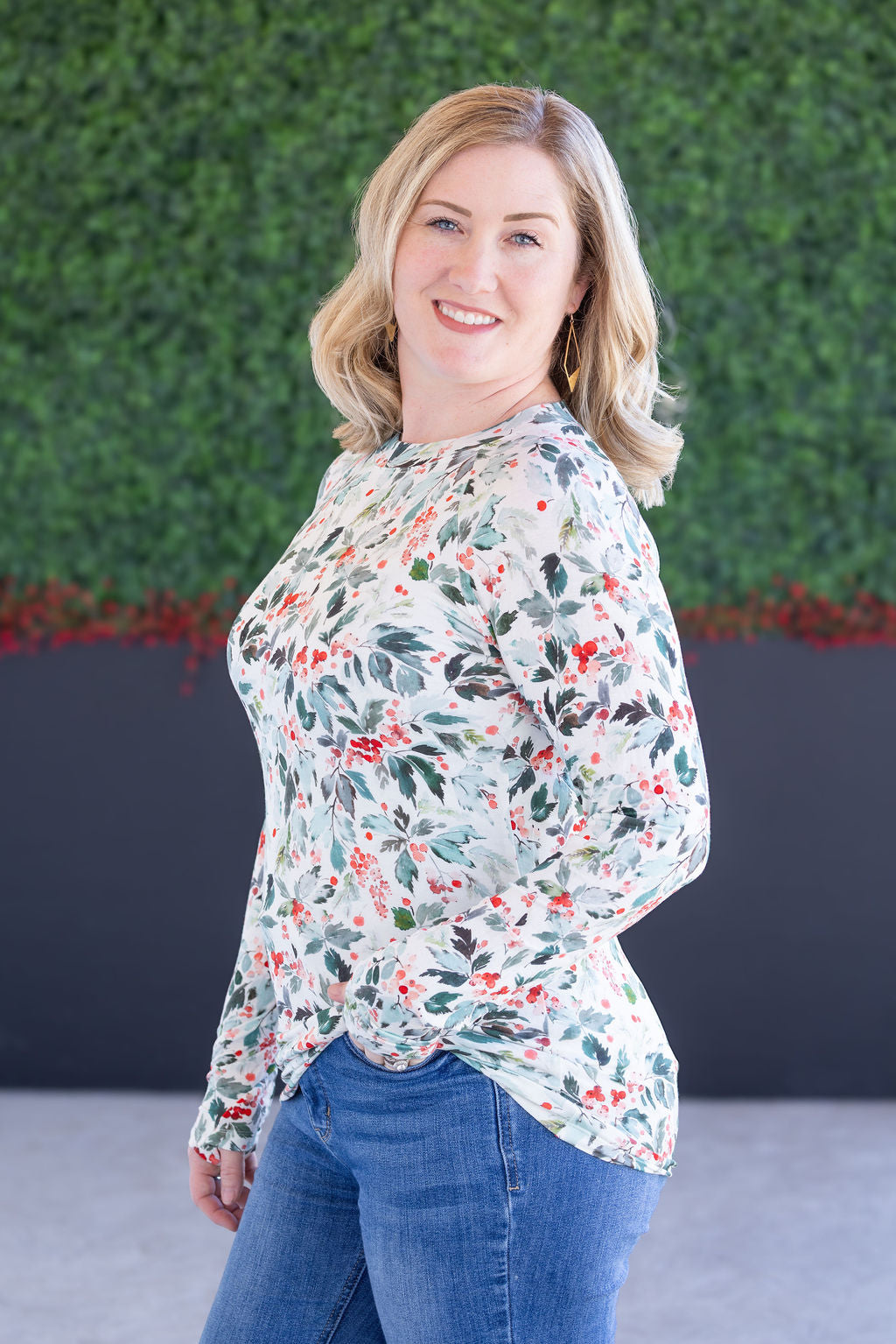 Blair Long Sleeve Top in Winter Berry