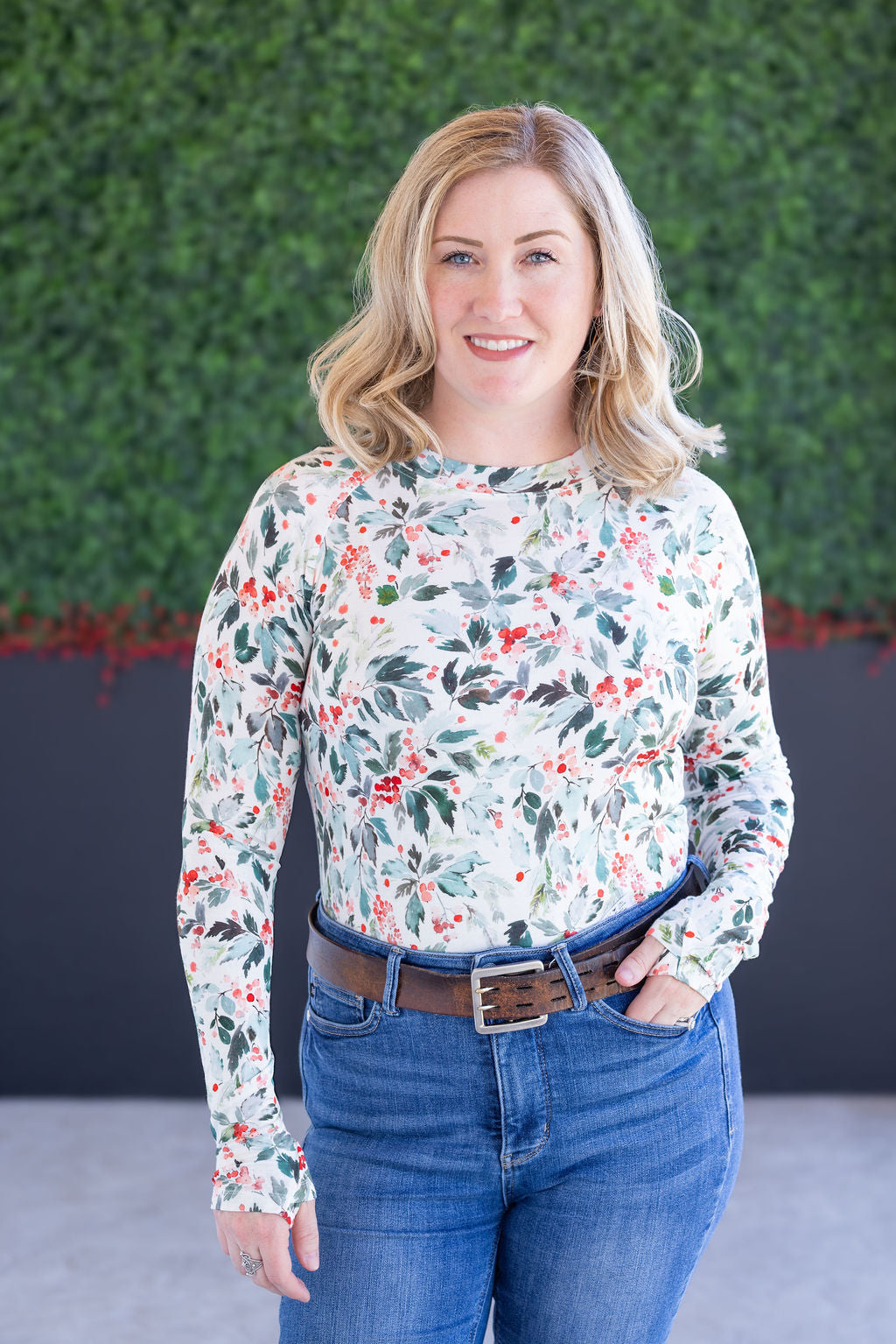 Blair Long Sleeve Top in Winter Berry