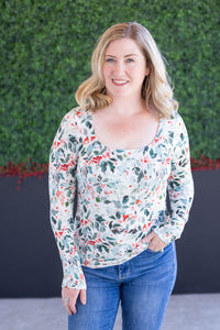 Alyssa Long Sleeve Top in Winter Berry