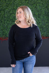 Bridget Back Bow Sweater in Black