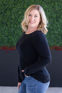 Bridget Back Bow Sweater in Black