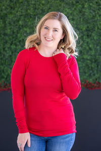 Blair Long Sleeve Top in Red