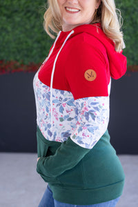 Colorblock Fullzip in Red, Winter Berry, Evergreen