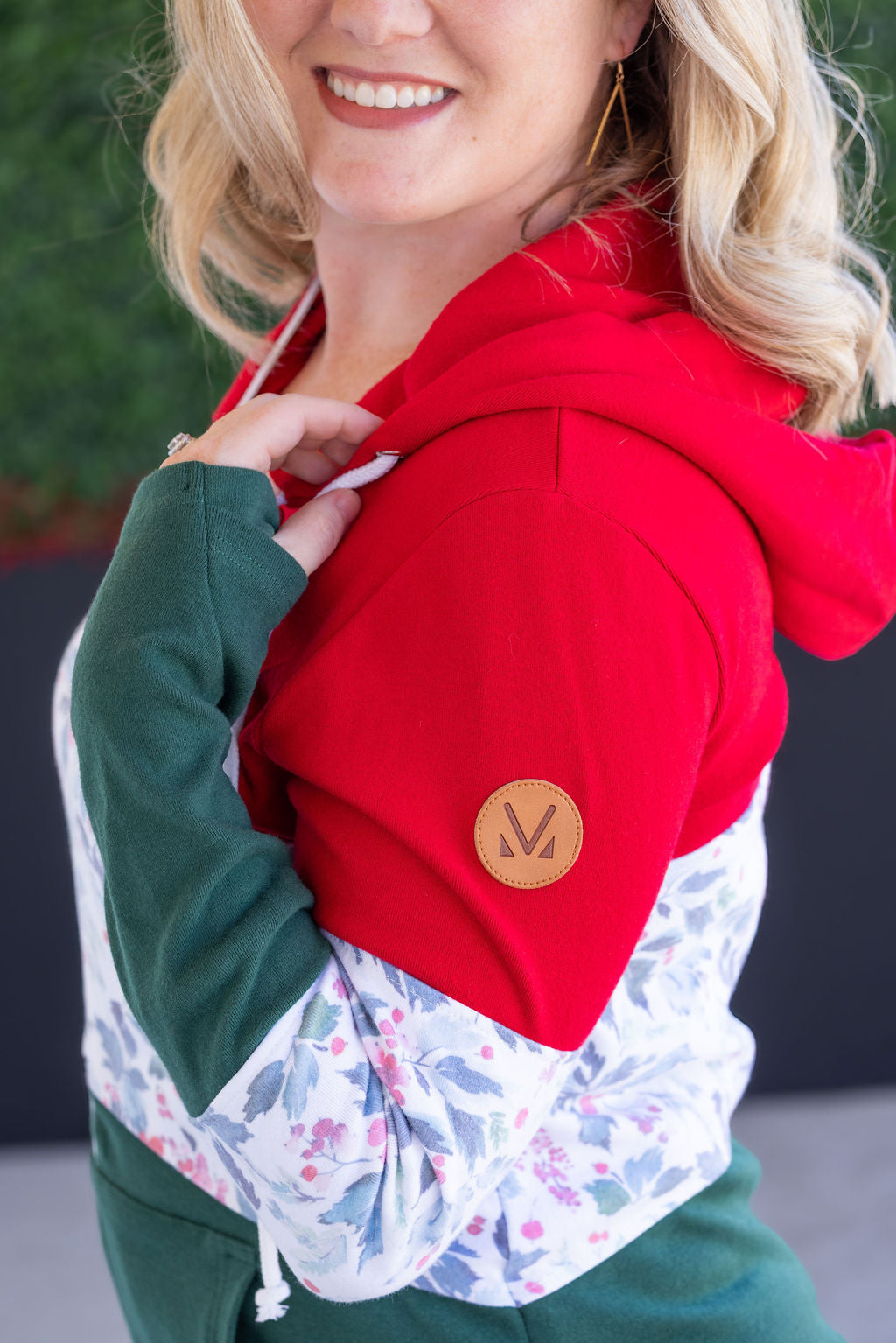 Colorblock Fullzip in Red, Winter Berry, Evergreen